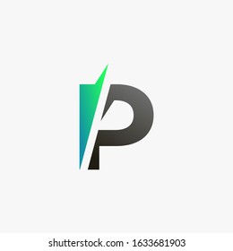 Initial letter P logo icon vector template
