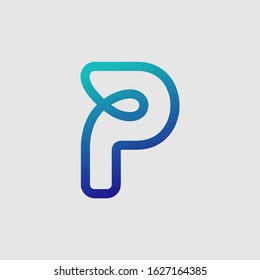 initial letter P logo template for company and business
