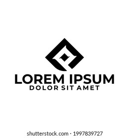 Plantilla de logotipo de letra inicial P con ilustración deportiva moderna en símbolo de monograma de diseño plano