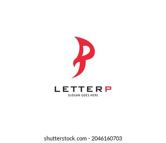 Design der Logo-Vorlage für den Anfangsbuchstaben P