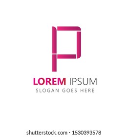 Initial letter P logo vector design template. Can be used for company logo or symbol