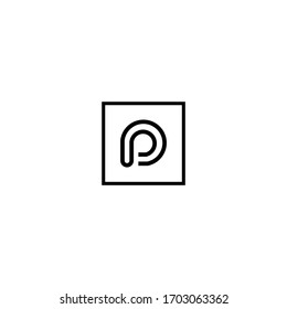 Initial letter P logo vector design template