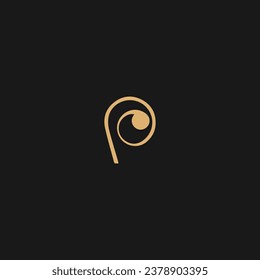 Initial letter P logo or P logo vector design,
