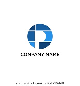Initial letter P logo vector design template