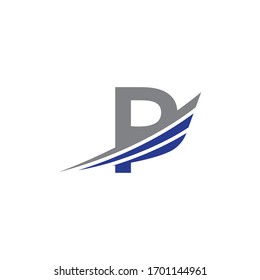 letra inicial p ala del logotipo