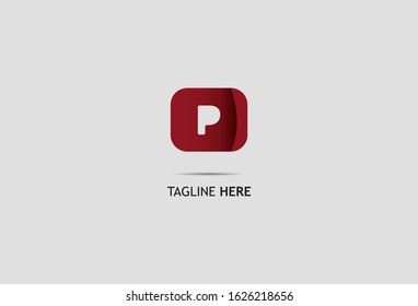 Initial Letter P with Modern Abstract design template monogram. vector illustration
