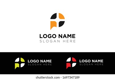 Initial letter P Modern Logo