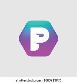 Initial Letter P Modern Logo svg