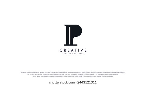 Initial Letter P monogram logo design vector inspiration.