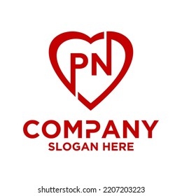 Ursprünglicher Buchstabe p n in Logoform, Vektordesign