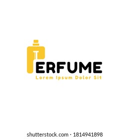 Letra inicial con logotipo abstracto de perfume. Diseño del logotipo de perfume P de lujo