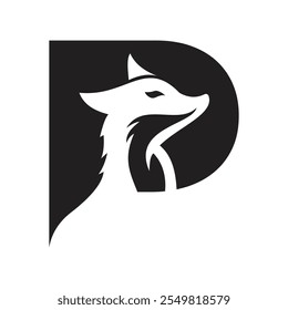 Initial Letter P Pet Logo Design Concept With Dog Symbol Vector Template