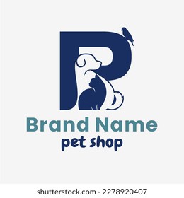 Initial Letter P Pets Logo Design