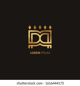 Initial Letter P PP linked uppercase overlap modern gold logo vector design template. Suitable for business, consulting group company. Vector Illustration.