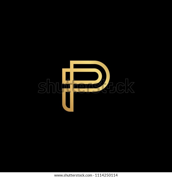 Initial Letter P Pp Minimalist Art Stock Vector (Royalty Free) 1114250114