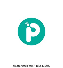 Initial Letter P Signal Logo Design