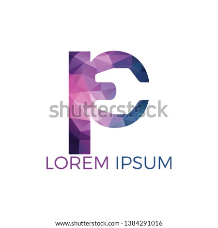 Initial letter P and wrench logo design. Repair business and constuction logo design concept.