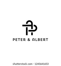 Initial Letter PA AP Link Connection Logo Design Inspiration