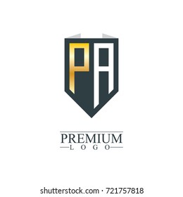 Initial Letter PA Company Design Logo Template