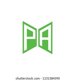 Initial Letter PA Hexagonal Geometric Logo Design