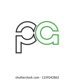 Initial letter PA line logo design template