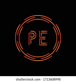 Vorlage für die Design-Vektorillustration des Initialbriefs PA-Logo. Logo-Design des PA-Briefes