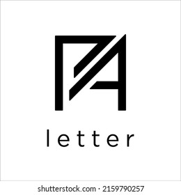 Vorlage für das Design des Logos mit Anfangsbuchstaben PA 
