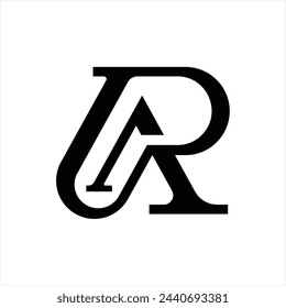 Initial Letter PA logo design with an elegant shape