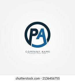 Initialbuchstaben-PA-Logo - einfaches Geschäftslogo