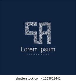 Initial Letter PA Logo Template Vector Design. Silver letter logo