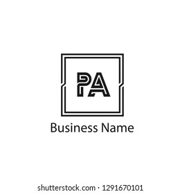 Initial letter PA Logo Template Design