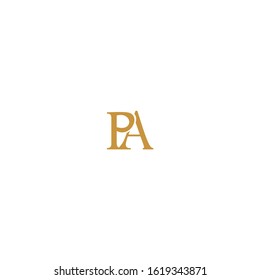 Initial letter PA  monogram, cool modern logo