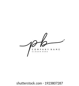 Ursprünglicher Brief PB-Kalligrafie handgeschriebenes Logo. Handgeschriebenes Alphabet in der Logo-Vorlage. Buchstaben und Alphabet für Ihr Logo-Design.