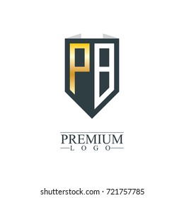Initial Letter PB Company Design Logo Template