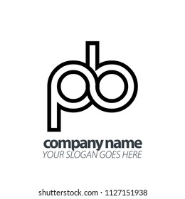 Initial Letter PB Design Linked Logo