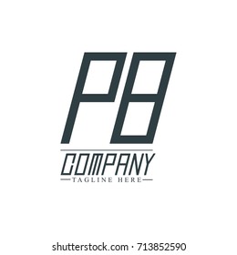 Initial Letter PB Design Logo Template