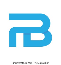Initial letter PB logo. clean and simple modern monogram design.