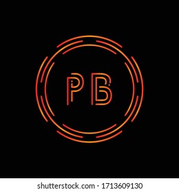 Initial Letter PB Logo Design Vector Template. PB Letter Logo Design