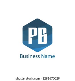 Initial letter PB Logo Template Design