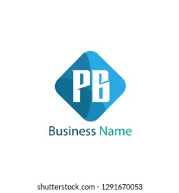 Initial letter PB Logo Template Design