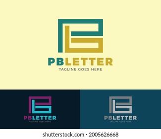 Initial Letter PB Logo Template Design