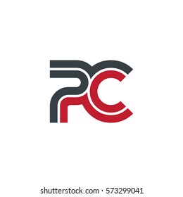 Initial Letter PC Linked Design Logo