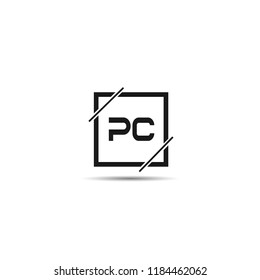 Initial Letter PC Logo Template Design