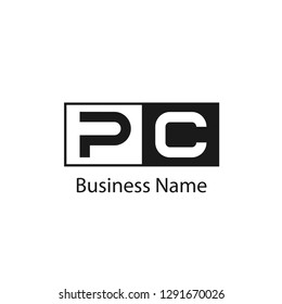 Initial letter PC Logo Template Design
