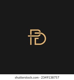 Initial Letter PD Logo Design Vector Template. PD Letter Logo Design,
