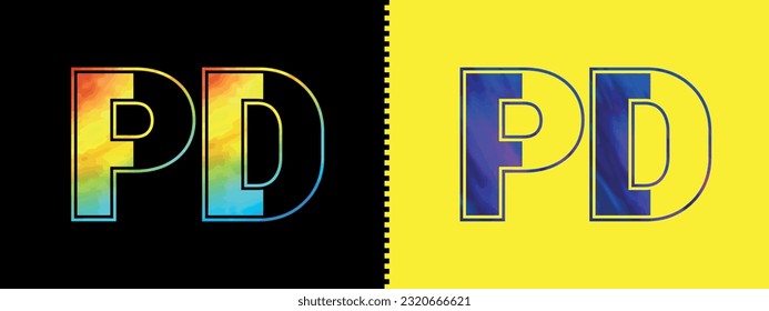 Initial letter PD logo Icon vector design template. Premium luxurious logotype for corporate business identity
