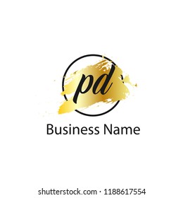 Initial Letter PD Logo Template Design
