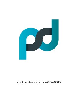 Initial Letter PD RD NS Linked Rounded Design Logo