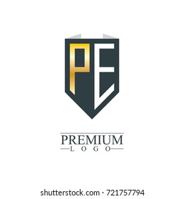 Initial Letter PE Company Design Logo Template