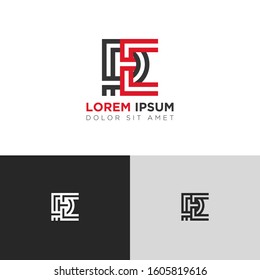 Initial Letter PE linked uppercase overlap modern logo design template. Suitable for business, consulting group company